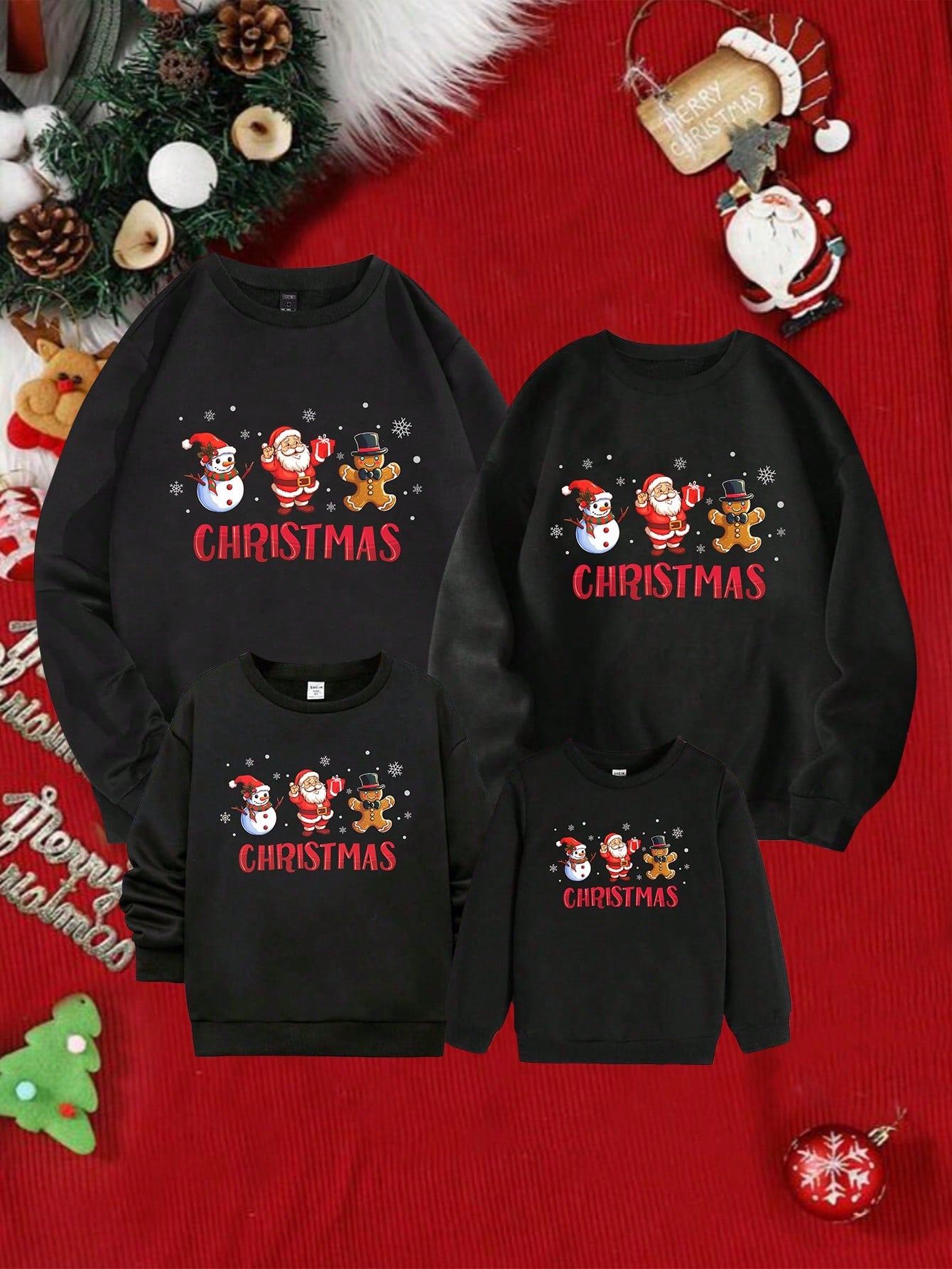 Manfinity Men Slogan Christmas Print Sweatshirt