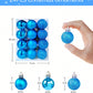 24pcs Blue Christmas Ball Ornament Set, Christmas Tree Decoration Hanging Pendants For Holiday Parties, Wreaths,Christmas