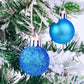 24pcs Blue Christmas Ball Ornament Set, Christmas Tree Decoration Hanging Pendants For Holiday Parties, Wreaths,Christmas