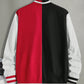 Manfinity ModaGents Oversized Men Colorblock Striped Trim Varsity Jacket With Letter Graphic, Without Hoodie