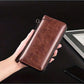 Men's Long Zipper Wallet Pu Leather Wallet for Men RFID Blocking Business Clutch Bag Credit Card Holder Purse Man