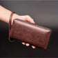 Men's Long Zipper Wallet Pu Leather Wallet for Men RFID Blocking Business Clutch Bag Credit Card Holder Purse Man