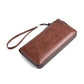 Men's Long Zipper Wallet Pu Leather Wallet for Men RFID Blocking Business Clutch Bag Credit Card Holder Purse Man