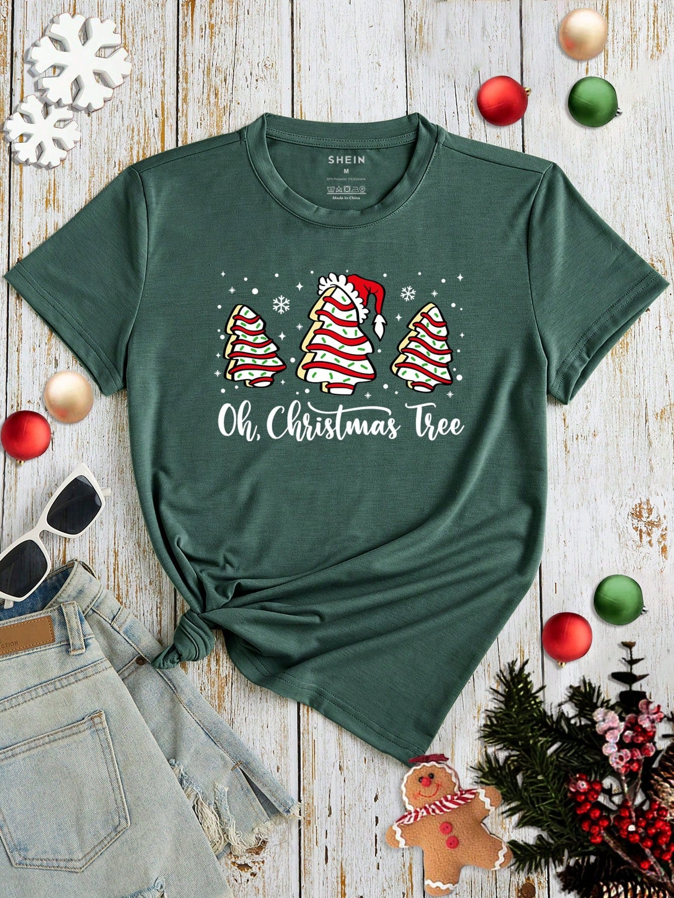 EZwear Christmas Print Tee