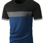 Manfinity Men Striped Trim Colorblock Tee