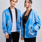 Manfinity Unisex 1pc Contrast Trim Drop Shoulder Oversized Jacket