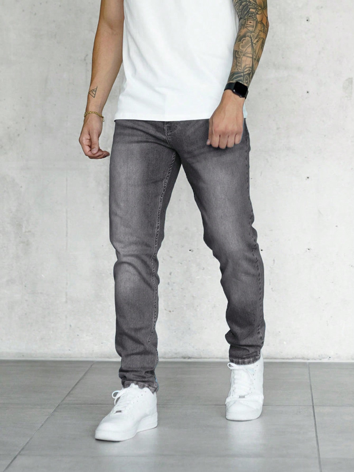 Men Slant Pocket Jeans