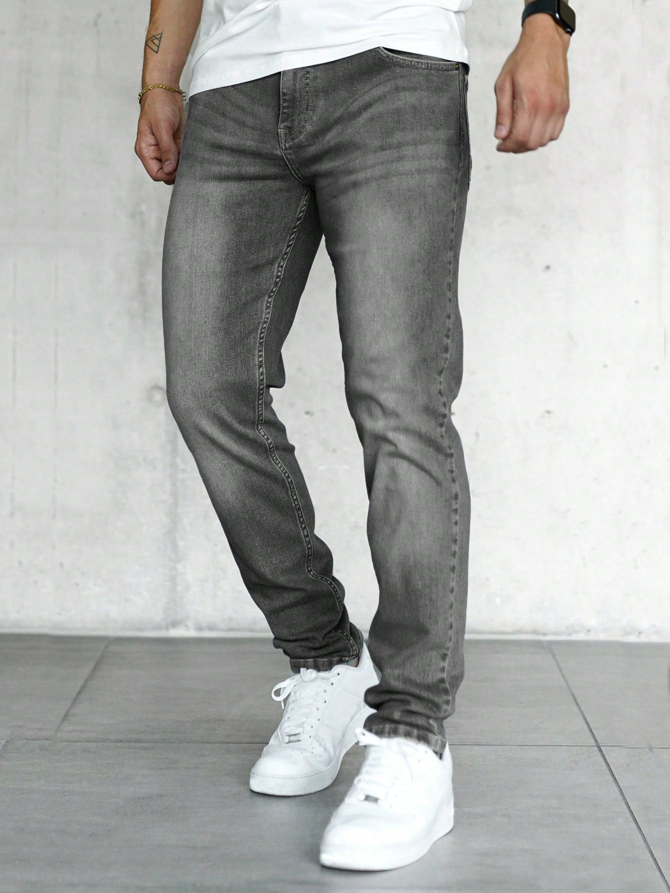 Men Slant Pocket Jeans