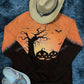 Halloween Print Raglan Sleeve Sweatshirt