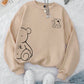 INAWLY Cartoon Graphic Thermal Lined Sweatshirt,Long Sleeve Tops