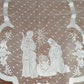 1pc White Lace Christmas Fireplace Cover With Christ Jesus Decor