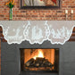 1pc White Lace Christmas Fireplace Cover With Christ Jesus Decor