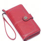 RFID Women's Fashion Vintage Large Capacity Zipper PU Leather Long Wallet Casual Coin Purse For Ladies 2 Styles To Choose