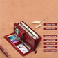 RFID Women's Fashion Vintage Large Capacity Zipper PU Leather Long Wallet Casual Coin Purse For Ladies 2 Styles To Choose