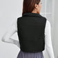 PETITE Zip Up Crop Vest Padded Coat