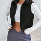 PETITE Zip Up Crop Vest Padded Coat