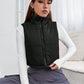 PETITE Zip Up Crop Vest Padded Coat