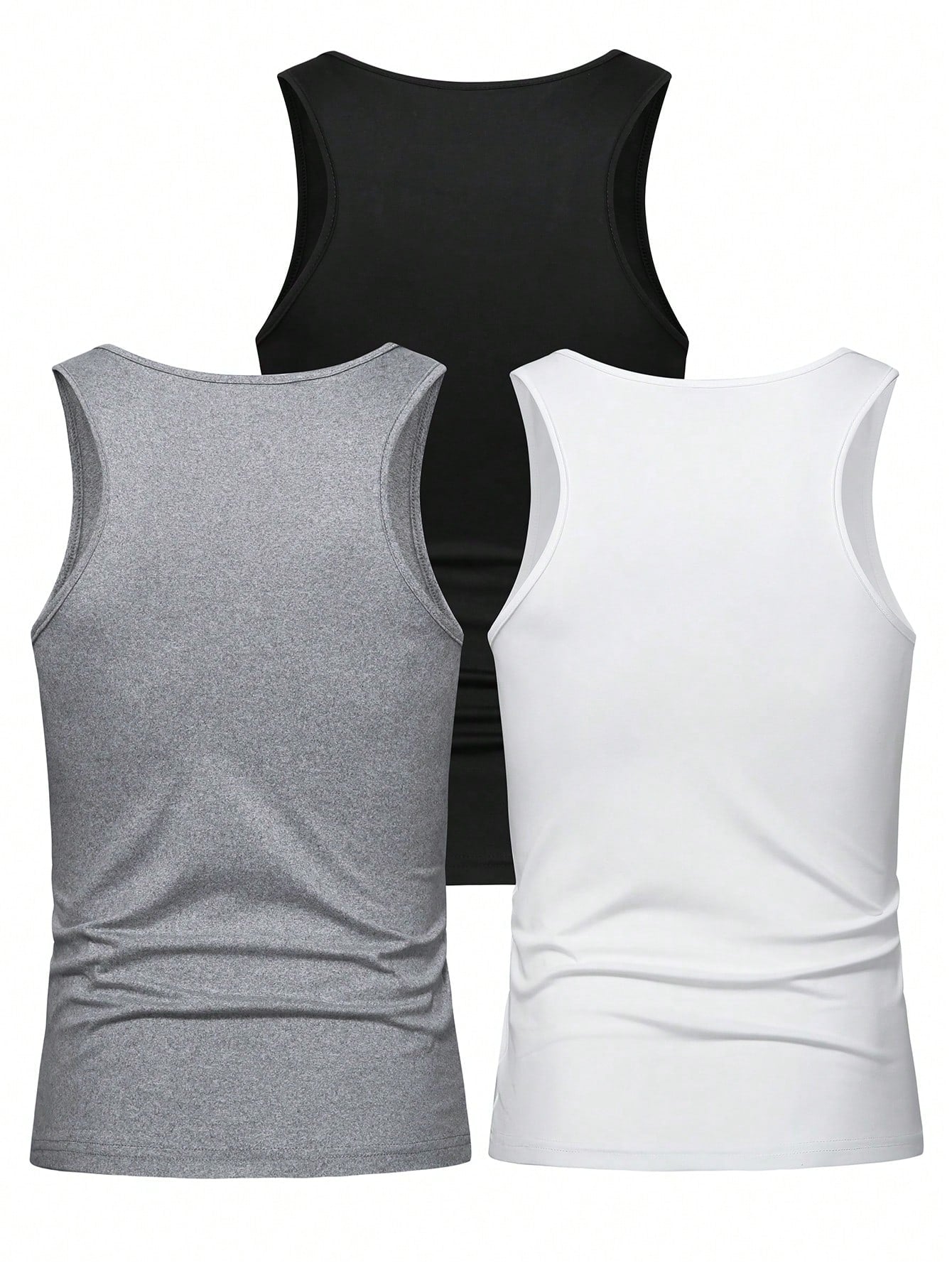 Manfinity Basics Men 3pcs Solid Tank Top