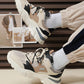 Men Lace Up Color Block Chunky Sneakers, Sporty Outdoor Sneakers