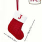 1pc, Knitted Letter Christmas Socks, Home Christmas Tree Ornaments, Christmas Decoration, Red Christmas Socks, Used For Christmas Theme Dress Up,Christmas