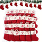 1pc, Knitted Letter Christmas Socks, Home Christmas Tree Ornaments, Christmas Decoration, Red Christmas Socks, Used For Christmas Theme Dress Up,Christmas