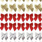 12pcs Christmas Decoration Bows For Christmas Tree, Gift Box Decoration,Christmas