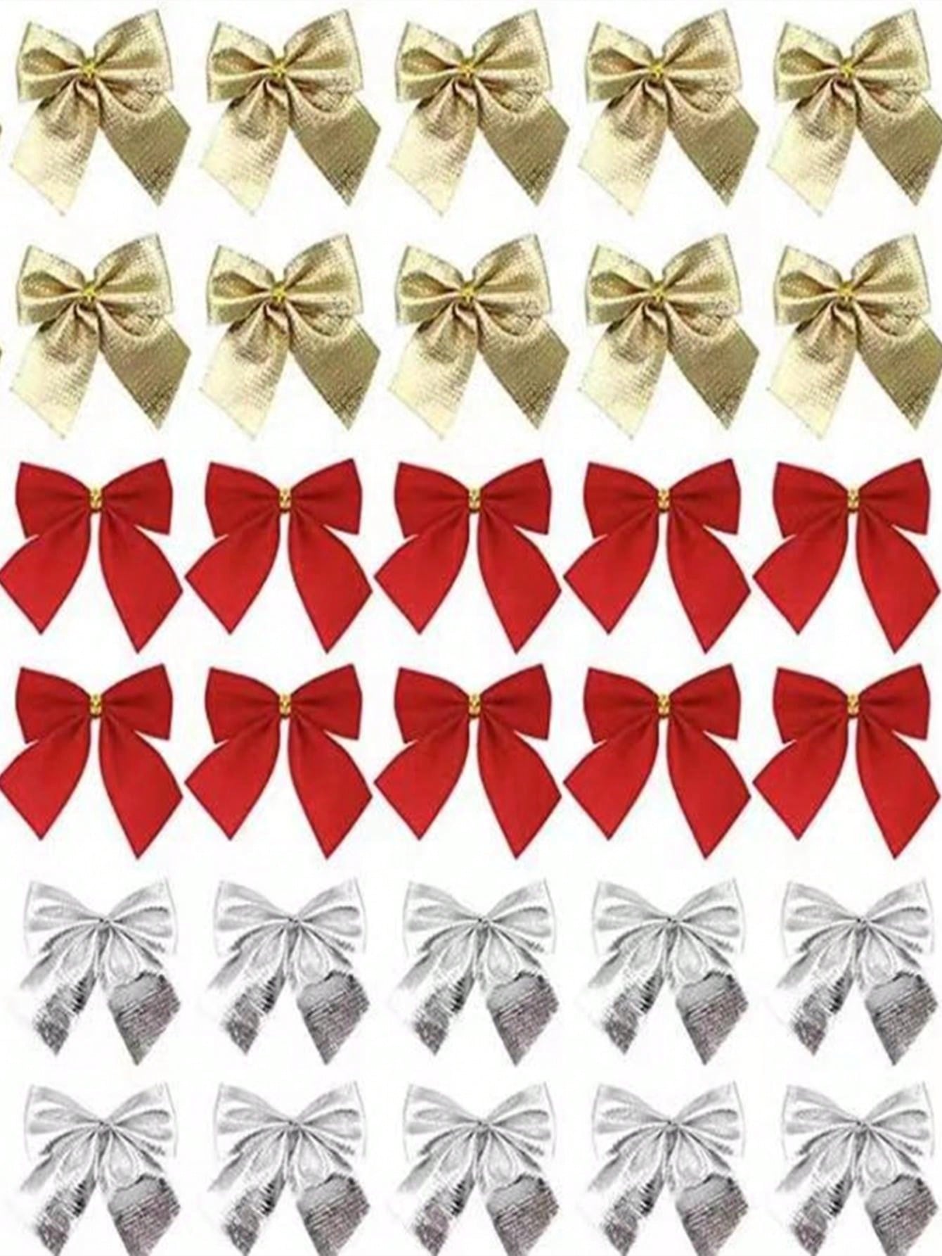 12pcs Christmas Decoration Bows For Christmas Tree, Gift Box Decoration,Christmas