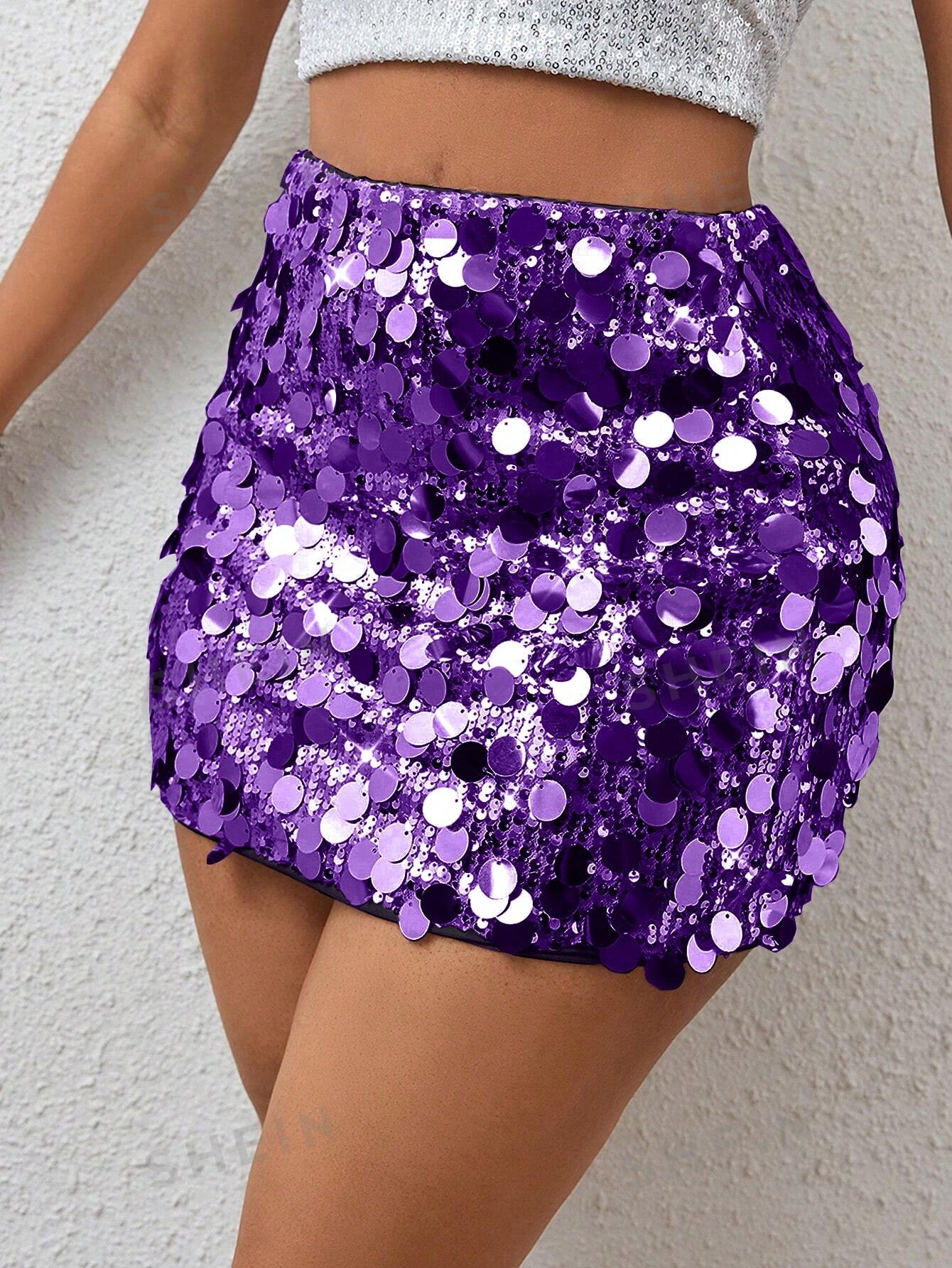 Slayr Sequin Mini Bodycon Skirt