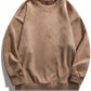 Men's Plain Round Neck Drop Shoulder Long Sleeve Sweatshirt