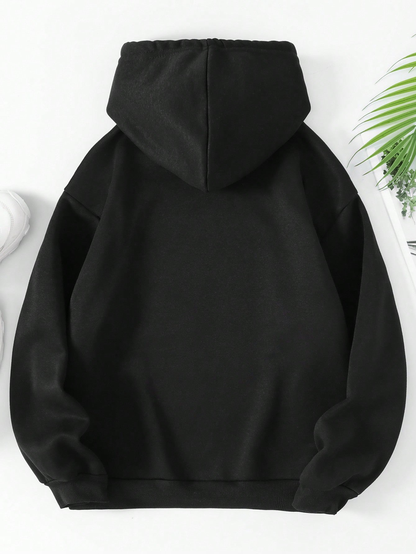 Slayr Cross Print Kangaroo Pocket Drawstring Thermal Lined Hoodie