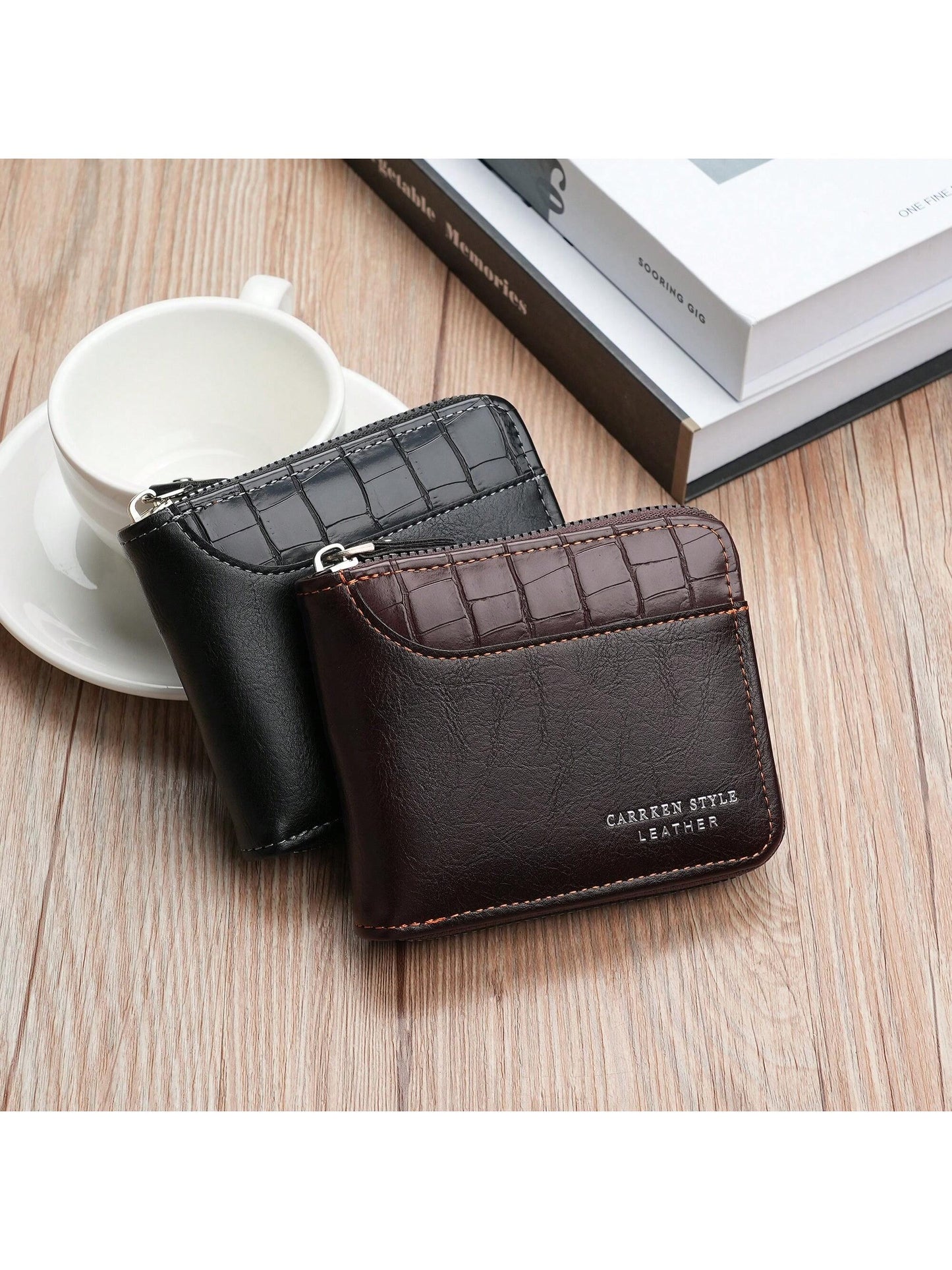 1pc Fashionable Crocodile Patterned Wallet With Letter Print Portable Money Cash White-Collar Workers For Men For Male College Work Business Commute Office For Anniversary For Lover For Birthday Gift On Valentine Day Gift Gift BLACK FRIDAY Present