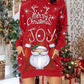 Christmas Print Drop Shoulder Hooded Sweatshirt Dress