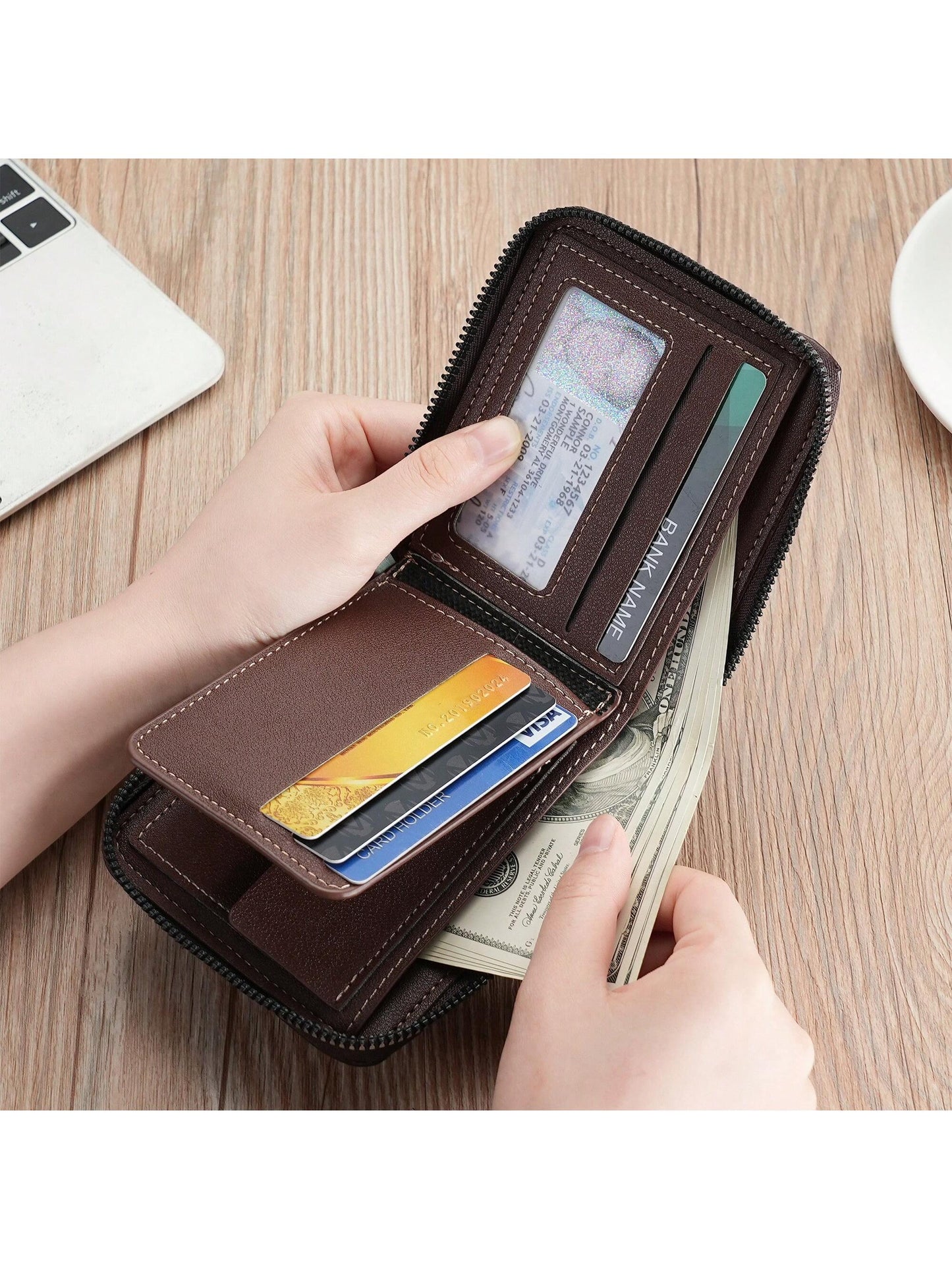 1pc Fashionable Crocodile Patterned Wallet With Letter Print Portable Money Cash White-Collar Workers For Men For Male College Work Business Commute Office For Anniversary For Lover For Birthday Gift On Valentine Day Gift Gift BLACK FRIDAY Present