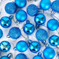 24pcs Blue Christmas Ball Ornament Set, Christmas Tree Decoration Hanging Pendants For Holiday Parties, Wreaths,Christmas