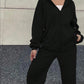 INAWLY Women's Hooded Drawstring Sweatshirt And Sweatpants Set