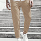 Manfinity Homme Men Solid Tapered Pants, Going Out Plain Long Casual Slacks Pants, For Husband, Boyfriend Gifts