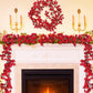 1Pc Red Berry Garland Christmas Decoration 6.23Ft Holiday Garland Artificial Red Berry Garland With Bendable Stems Christmas Fireplace Decoration Banister(, Halloween, Halloween Decoration