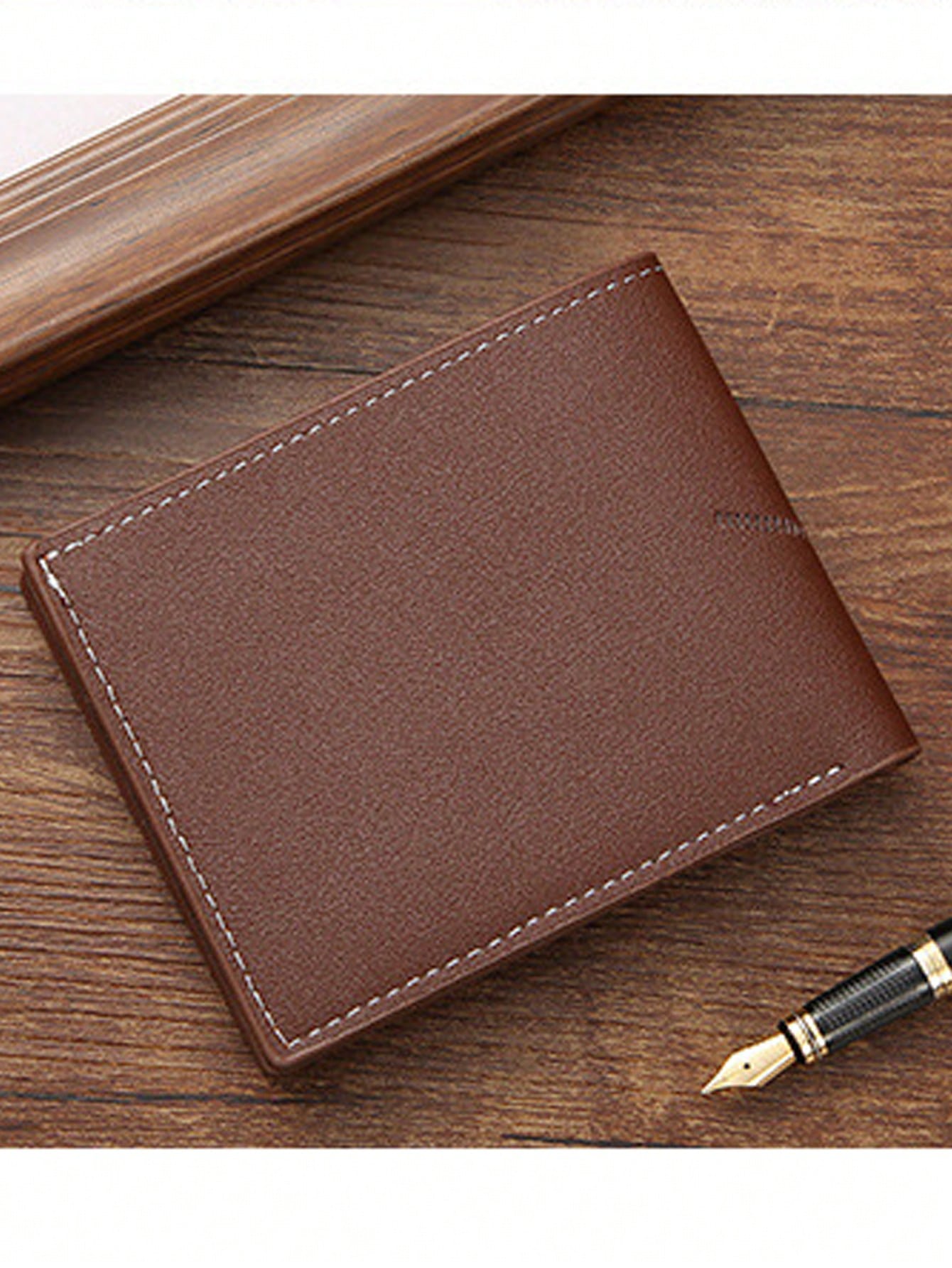 Men's Business Casual Pu Short Wallet For Men