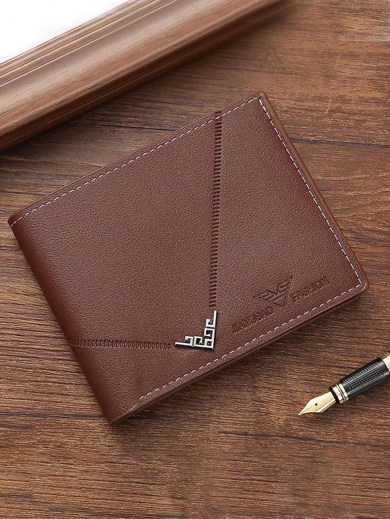 Men's Business Casual Pu Short Wallet For Men