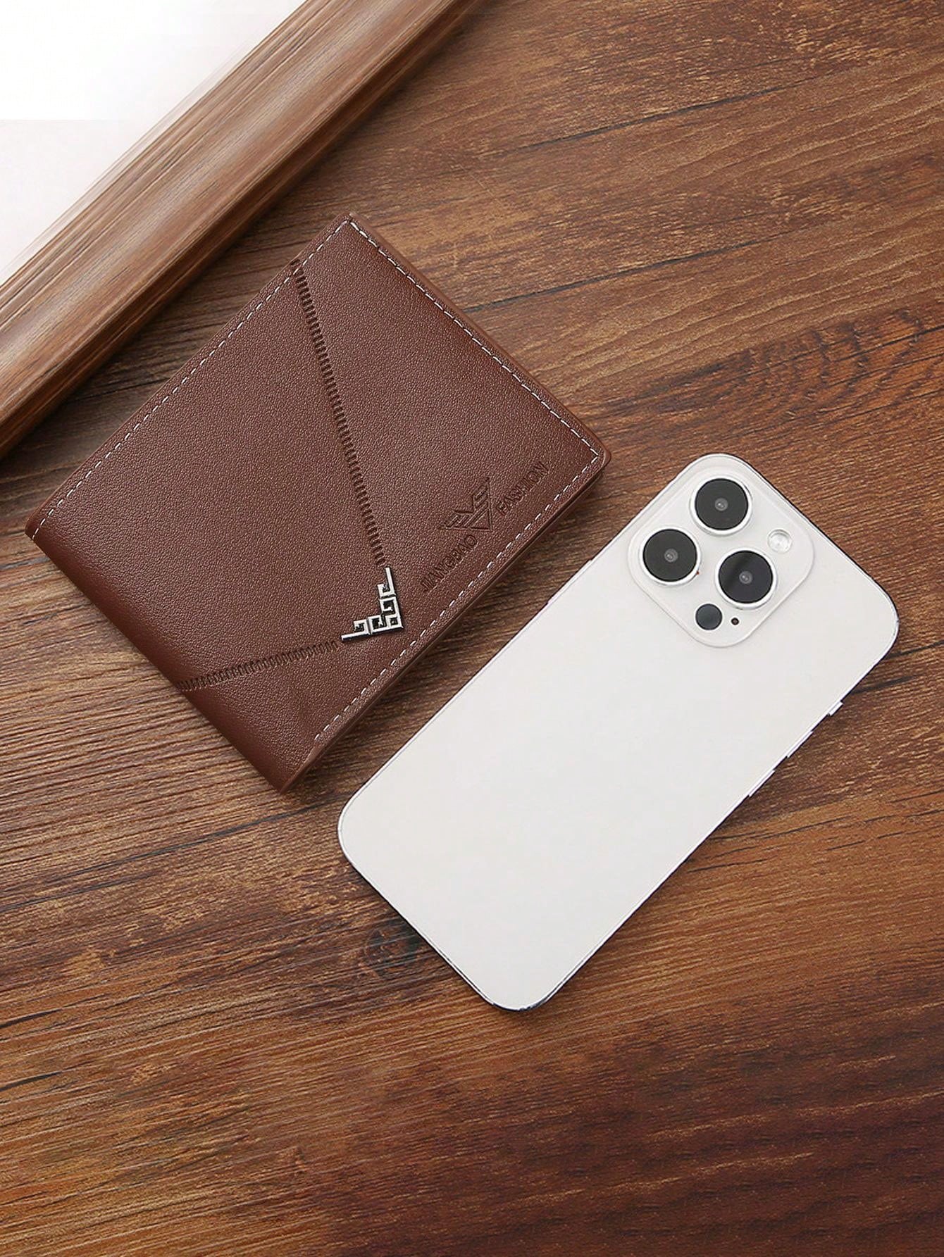 Men's Business Casual Pu Short Wallet For Men