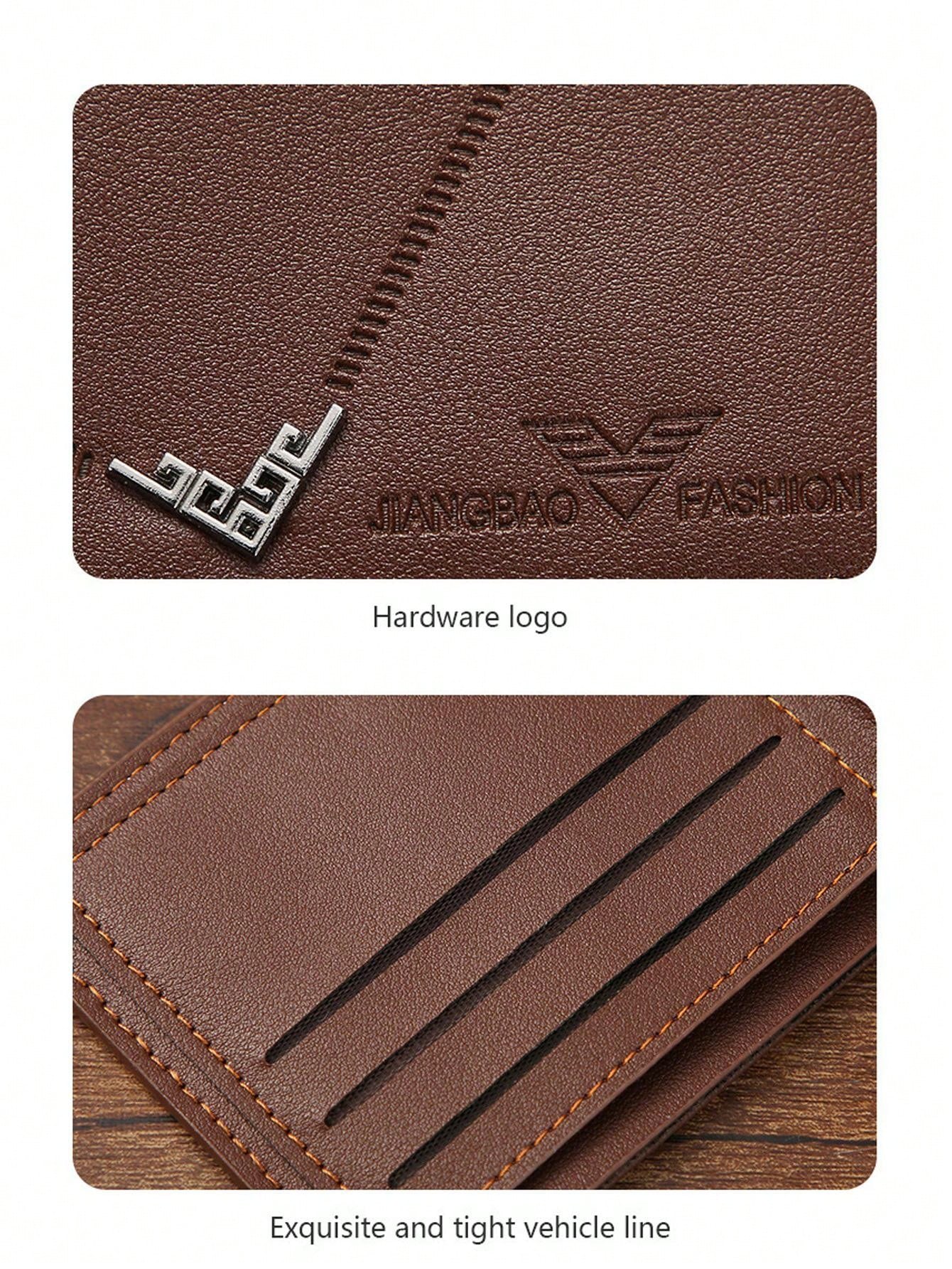 Men's Business Casual Pu Short Wallet For Men