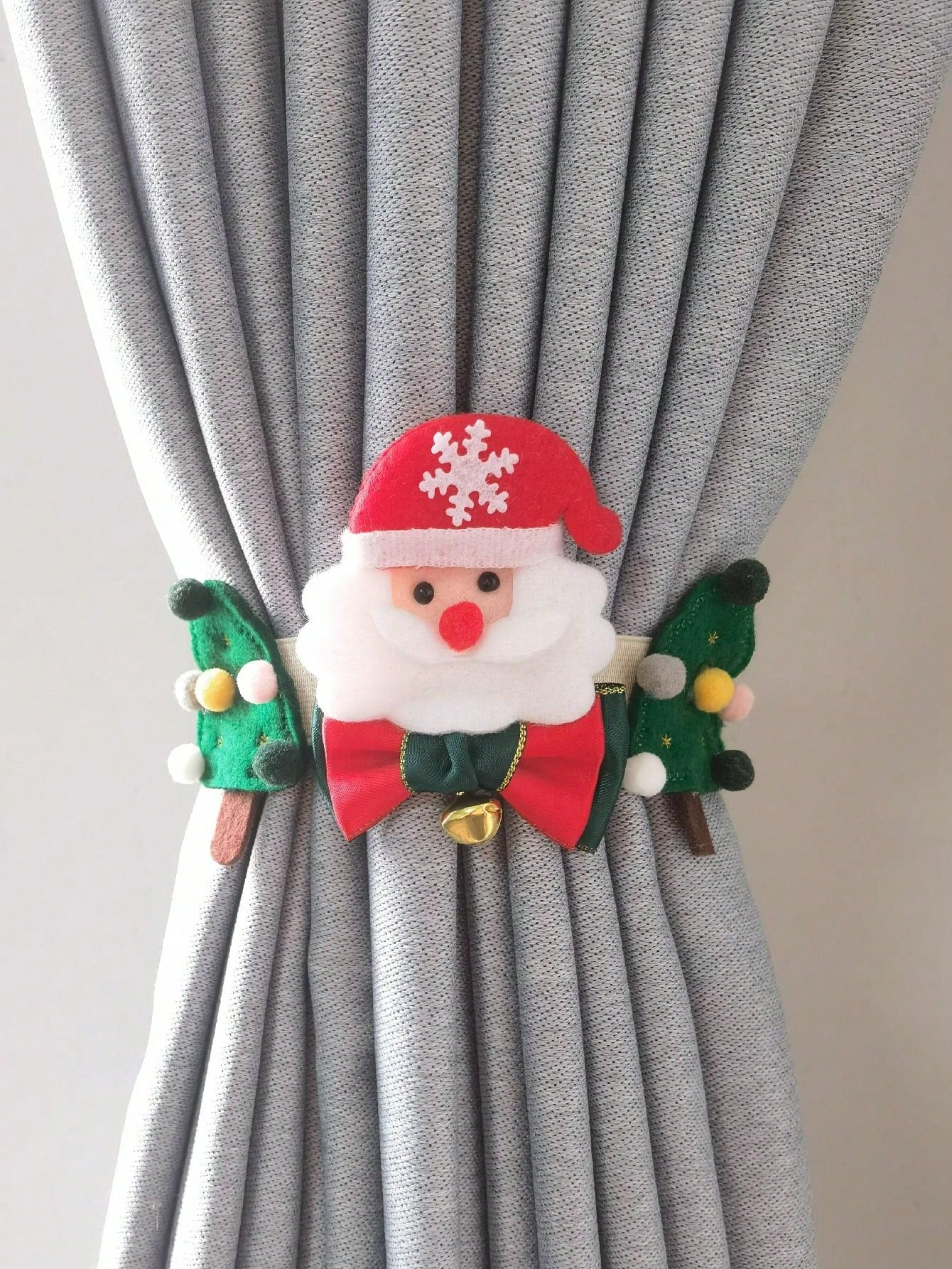 1pc Christmas Decoration Creative Santa Claus Window Curtain Buckle, Reindeer Window Tieback, For Home Decor,Christmas