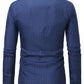 Manfinity Mode Men's Casual Blue Turndown Collar Long Sleeve Collar Shirt (Asymmetric Cut), For Work, Business