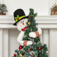 1pc Snowman Christmas Tree Topper Large Snowman Tree Topper With Top Hat Scarf Hugger For Christmas Holiday Winter Home Wonderland Party Decoration Ornament Supplies, Halloween, Halloween Decoration