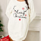 Qutie Christmas Print Drop Shoulder Teddy Sweatshirt Dress