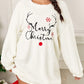 Qutie Christmas Print Drop Shoulder Teddy Sweatshirt Dress