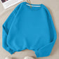 INAWLY Solid Round Neck Thermal Lined Sweatshirt,Long Sleeve Tops