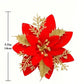 10Pcs/Set Flower Design Christmas Tree Decoration,Christmas Wreath Christmas Tree Flowers Ornaments, For Xmas Party,Wedding,Suitable For Christmas Tree Decoration And Holiday Party Decoration