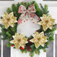 10Pcs/Set Flower Design Christmas Tree Decoration,Christmas Wreath Christmas Tree Flowers Ornaments, For Xmas Party,Wedding,Suitable For Christmas Tree Decoration And Holiday Party Decoration