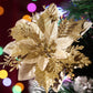 10Pcs/Set Flower Design Christmas Tree Decoration,Christmas Wreath Christmas Tree Flowers Ornaments, For Xmas Party,Wedding,Suitable For Christmas Tree Decoration And Holiday Party Decoration